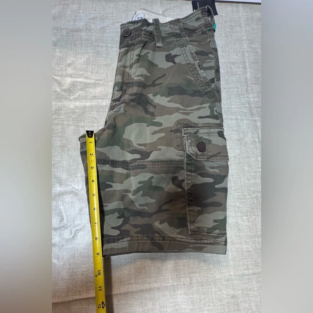 Abercrombie Kids Green Camouflage Cargo Shorts